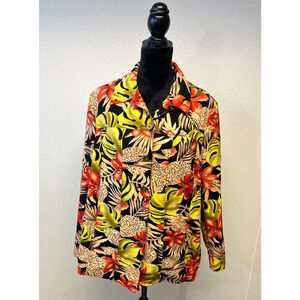 Allison Daley Jacket Blazer, Floral Multicolor Women's Sz 20W